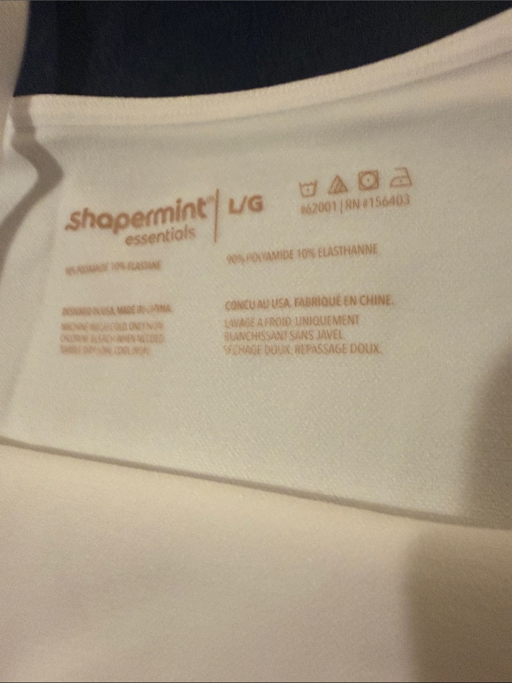 NWT Shapermint Essentials White Scoop Neck Cami White Large - Picture 4 of 4